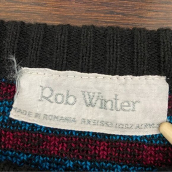 Vintage Rob Winter Men’s Acrylic Knit Snowflake Sweater. Size XL. - Picture 4 of 15